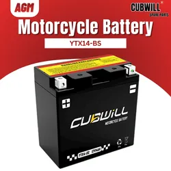 Ytx14-BS 12V 12ah Sealed AGMMotorcycleBattery Replacement forHondaCB400CB750 CB900 CB1100 Ideal for Middle East Africa Market MotorbikePartsWholesale