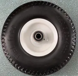 10inch 4.10/3.50-4 Solid Replacement Tire and Wheel Flat Free forGorillaCart Garden Carts Dolly Trolley Dump Cart