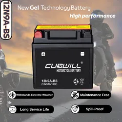 12V 9ah 12n9-4b-1 SMFMotorcycleBattery - 80A CCA, Original Factory forHondaRebel250/YAMAHA Mt-03/Suzuki V-Strom 650 (Fits 135X76X139mm Compartment)