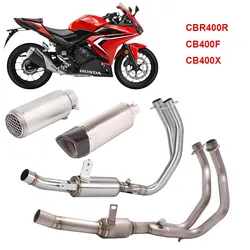OEM Titanium Alloy Stainless SteelMotorcycleHeader Pipe Muffler Exhaust Pipe for Cbr400r CB400fCB400X