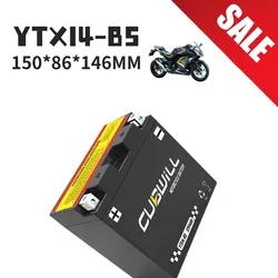 Ytx14-BS 12V 12ah VRLA AGMMotorcycleBattery Replaces Yuam3rh4s Yuam62h4a 31500-Ha7-674 65948-00 forHondaShadowVlx600Vt750