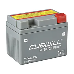 CE Certified 12V 4ah Dry ChargeMotorcycleBattery Ytx4l-BS Yt4l-BS Ctx4l-BS forHondaWaveHondaDioHondaSuper Cub YAMAHA Soul YAMAHA Gear ATV
