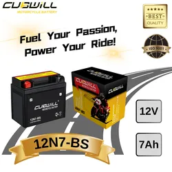 12n7-BS 12n7-4b Bateri Motor 12V 7ah AGM Replacement Untuk Suzuki Shogun125Raider 150HondaWave 125r YAMAHA Exciter 150 MotorbikePartsMotorcycleBattery