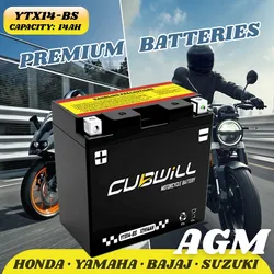 Chongqing Cubwill Import&Export Co., Ltd Ytx14-BS 12V 12ah Sealed AGMMotorcycleBattery Spill Proof Maintenance Free High Performance 200CCA forHondaVtx1300Vtx1800 Suzuki Gsx1400 Kawasaki Zx-12r