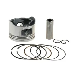 YamamotoMotorcycleSpareParts(w/piston ring, pin, clip) Piston Kit (0.25) forHondaSpacy100, Black Finishing