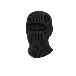 OEM Men'sMotorcycleDesigned Your Own Logo One Hole Embroidery Acrylic Winter Balaclava Warm Knit Full Face Mask Knitted Hat for Outdoor Sports