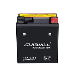 Ytx7l-BS Lead Acid Maintenance Free ReplacementMotorcycleBattery Compatible with Gtx7l-BS Ctx7l-BS FitsHondaCB600Kawasaki Klx250 Suzuki Gz125 YAMAHA Ybr125