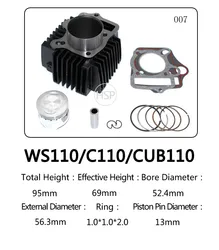 High QualityMotorcycleenginepartsCylinder Block Kit forHondaWSCUBC110