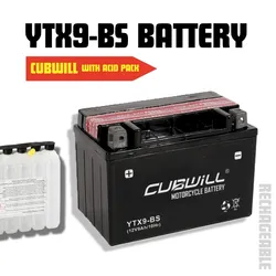 Factory Direct Ytx9-BS 12V 8ah Sealed AGM Maintenance Free MotobikeMotorcycleBattery for Honda Cbr Kawasaki Ninja Suzuki BanditYAMAHASr400Ktm 390 Wholesale