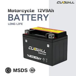 Sealed AGM Ytx9-BS 12V 8ah Maintenance FreeMotorcycleBattery for Honda CB500 Cbr600f Kawasaki Ninja 250/400 Zx-6r Suzuki Gsx250r Gsf650 BanditYAMAHASr400