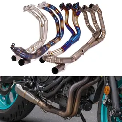 Complete Stainless Steel TitaniumMotorcycleExhaust Megaphone Exhaust Underbelly Exhaust for YAMAHA Mt07 Fz07 Mt 09 Fz09Xsr700
