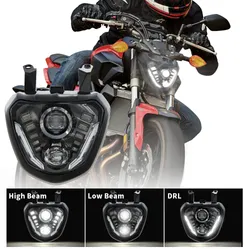 92W LEDMotorcycleHeadlight forYAMAHAMt07 Mt09 Dual Beam 6000K