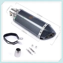 35-51mm UniversalMotorcycleExhaust Muffler Pipe Escape Moto for Honda Cbr250 CB400 YzfFz400Z750