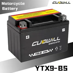 MotobikePartsYtx9 12V9ah Sealed AGM Maintenance FreeMotorcycleBattery forHondaCbr250rCbr600fKawasaki Ninja 250zx-6r Suzuki Gsx250r Gsxr600 YAMAHA Xj600s